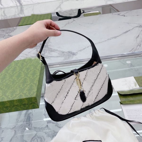 

clutch bags handbags underarm bag canvas two tone letters hasp design female hobos purse fashion single shoulder strap lock gold hardware in