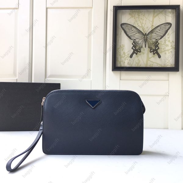 

luxurys mens saffiano leather wallets man messenger holder bags cowhide black navy clutches coin purses business portable handbags italy des, Red;black