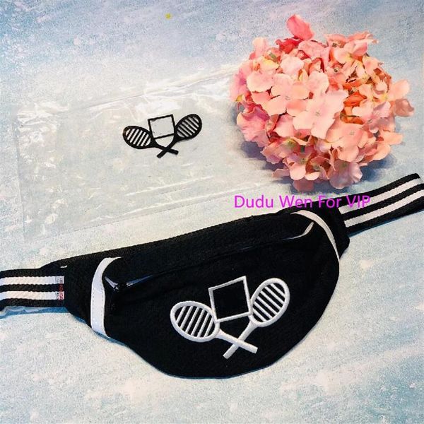 

30x14x5cm fashion canvas waist bag chain belt sport bags classic smartcc st243k