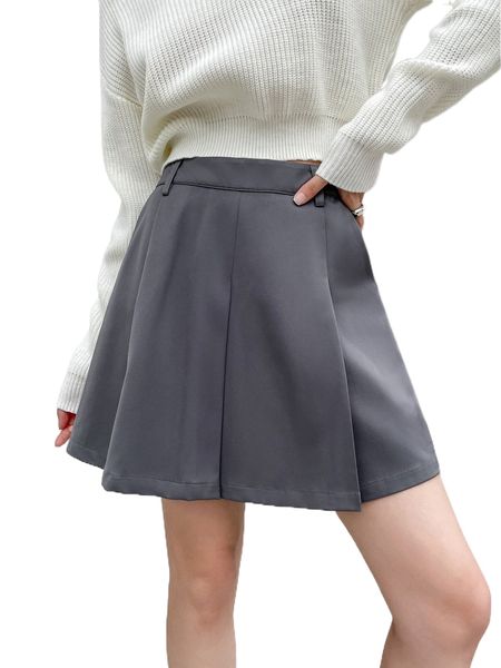 

dazy solid high waist skort r5px#, White;black