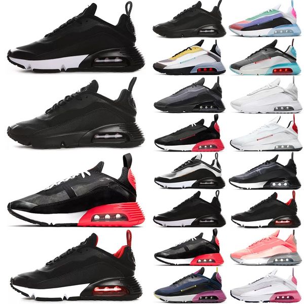 

wholesale 2090 outdoor shoes mens womens sports sneakers crimson racer all black white brushstroke laser blue pink praia grande trainers jog