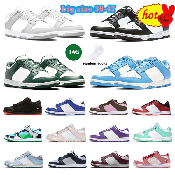 

big size 36-47 mens running shoes low black white unc pn dust coast university red varsity green grey fog men trainers women sneakers