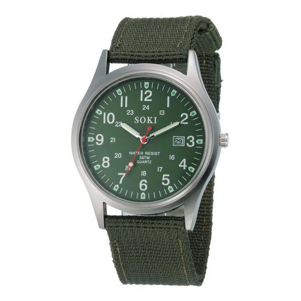 Orologi da polso Militare da uomo con data in tela, cinturino sportivo in acciaio inossidabile, orologio da polso al quarzo, orologio automatico di lusso, impermeabile, Relogio Masculin