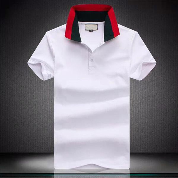 

20ss new designer stripe polo shirt t shirts snake polos bee floral mens high street fashion horse polo luxury t-shirt g3, White;black