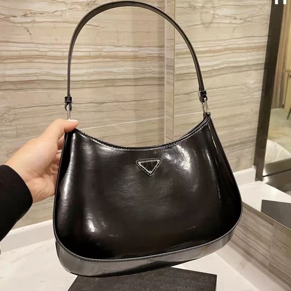 

patent leather shoulder bag women handbag purse classic letter underarm hobo bags lady totes evening clutch 30cm wallets ship, Black;red