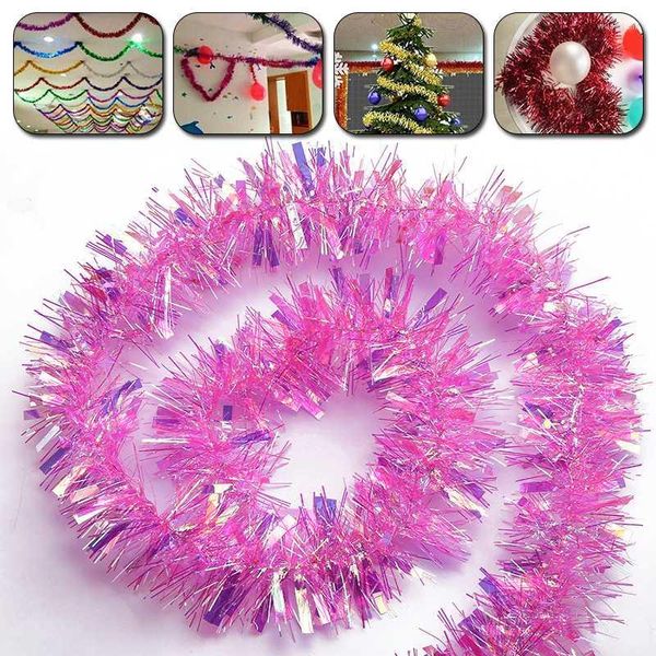 Decorações de Natal 5cm/7cm/9cm Decoração Tassel Tassel Paper Ribbon Garland Tree Ornaments Cane Tinsel Xmas SuppliesChristmas