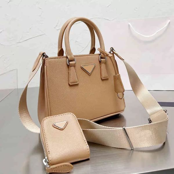 

2pcs womens totes fashion design handbags with purses wallet shoulder bags crossbody classic triangle letters with wide strap