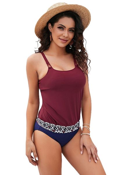 

geo print trim bikini swimsuit q8yz#, White;black