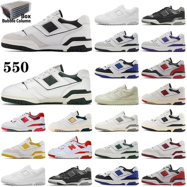 

casual shoes sneakers fashion designer running shoes 36-45 b550 550 running shoes men women white green grey, Black