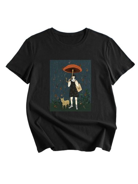 

romwe x inksmuggler figure graphic tee 650p#, White