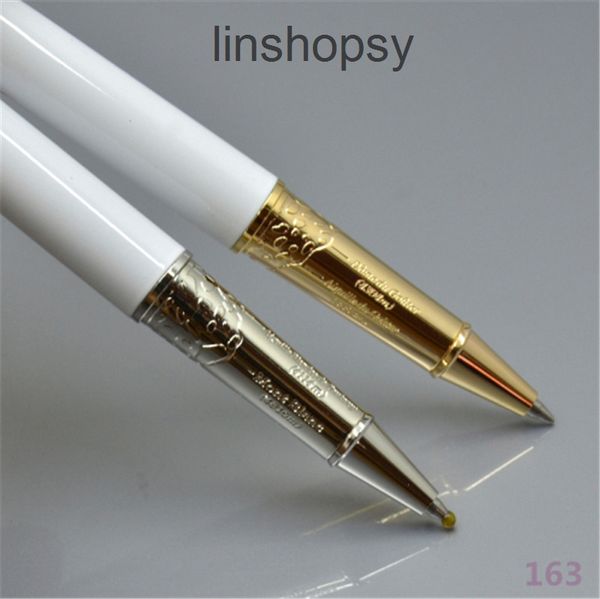 

white metal roller ball - ballpoint pen administrative office stationery classic lady write ink fountain pens gift 8ypq, Blue;orange