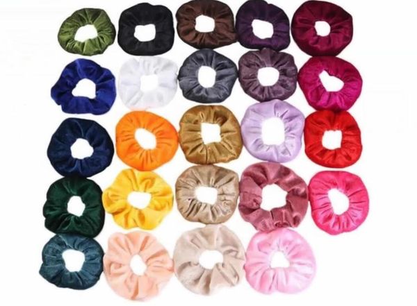 

mticolor women silk scrunchie elastic veet handmade hair band ponytail holder headband accessories jllhfl, Pink