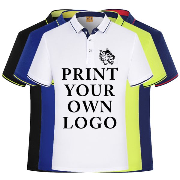 

silk cotton custom shirts for your family team primary team color polo college university design personalized shirts 220608, White;black