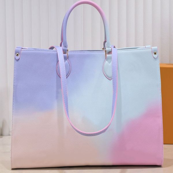 

fashion ladies totes bag premium women bag colorful print letter design handbag