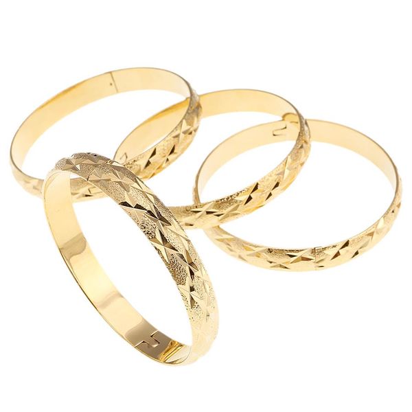 

24k gold bangle for women gold dubai bride wedding ethiopian bracelet africa bangle arab jewelry gold charm bracelet264s, White