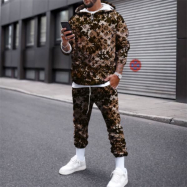 

designer men's tracksuits sets brand design casual hooded jackets fashion male set warm tracksuit sportswear hoodies and pants coat jac, Gray