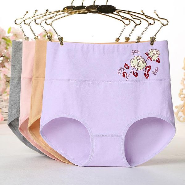 

3pcs lot panties for woman high waist womens underwear rise pure cotton brief breathable panty underpants ladies, Black;pink