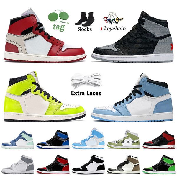 

sports trainers jumpman 1 women men 1s basketball shoes 2022 rebellionaire banned university blue stealth green python dark