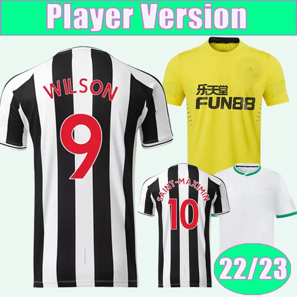 

22 23 ritchie player version mens soccer jerseys almiron fernandez wilson shelvey joelinton lascelles home 3rd goalkeeper football shirts, Black;yellow