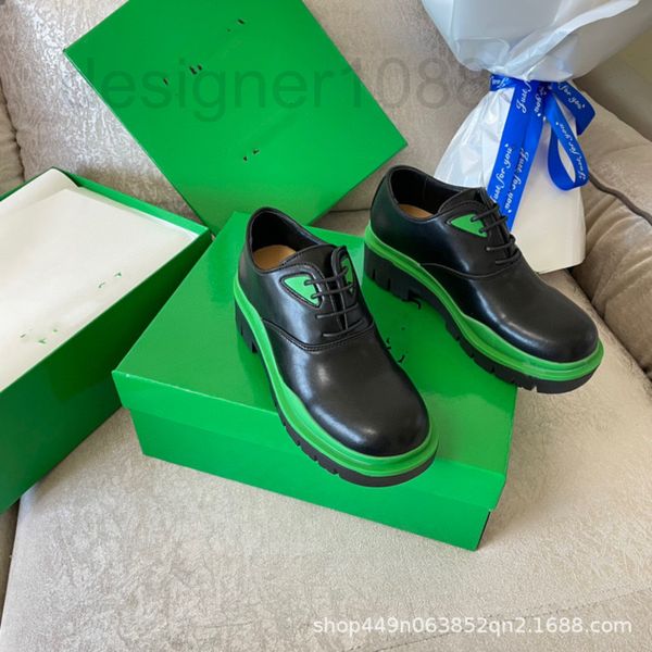 

dress shoes designer b family color matching wavy bottom bandage round head small leather shoes new summer 2022 high straight women's b, Black