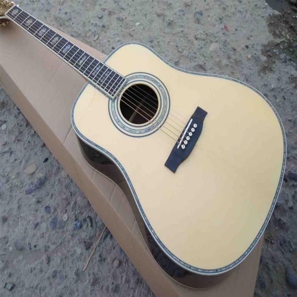 

custom factory all solid wood acoustic guitar one piece of neck ebony fingerboard 41 inch 45d"1858