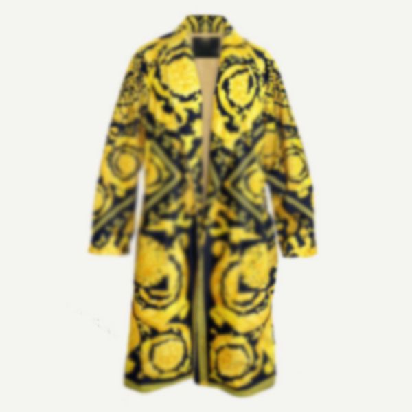 

22 brand designer printed men's pajamas long sleeve bathrobe cotton pajamas men's pajamas casual home clothes robes all code silk