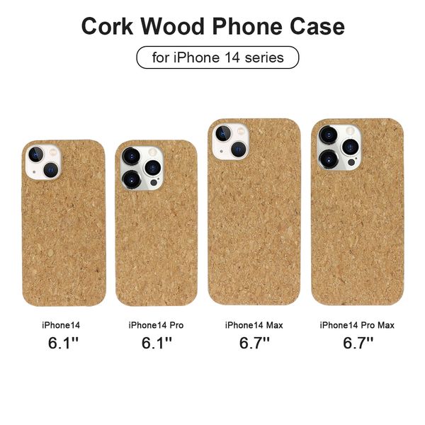 Eco-friendly cortiça casos de telefone de madeira para iphone 6 7 8 plus 11 12 13 14 pro xs xr x max atacado verão refrigeração capa escudo