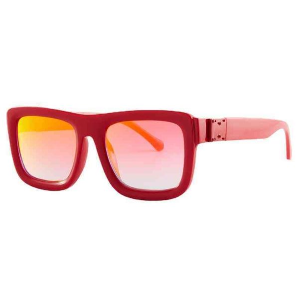 

2021 new fashion sunglass ins style outdoor personalized large box sunglass, White;black