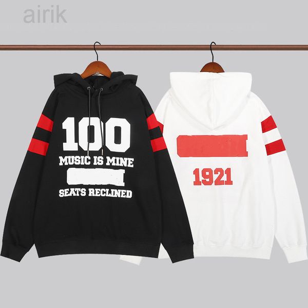 

famous stylist mens hoodies stripes paris hoodie men women couple outdoor street fashion hip hop hooded sweatshirt size /xl/2xl, Black