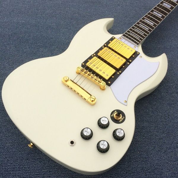 

diy brand new creamy white 6 string sg electric guitar