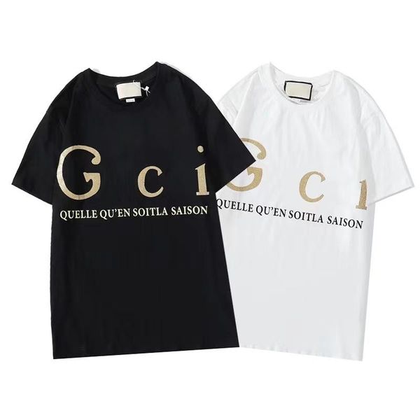 

2022 mens t shirts summer shirt for men women short sleeve tee clothing letter pattern printed tees crew neck asian size s-xxl, White;black
