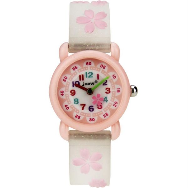 

jnew brand quartz childrens watch loverly cartoon boys girls students watches comfortable silicone strap candy colour wristwatches301a, Slivery;brown