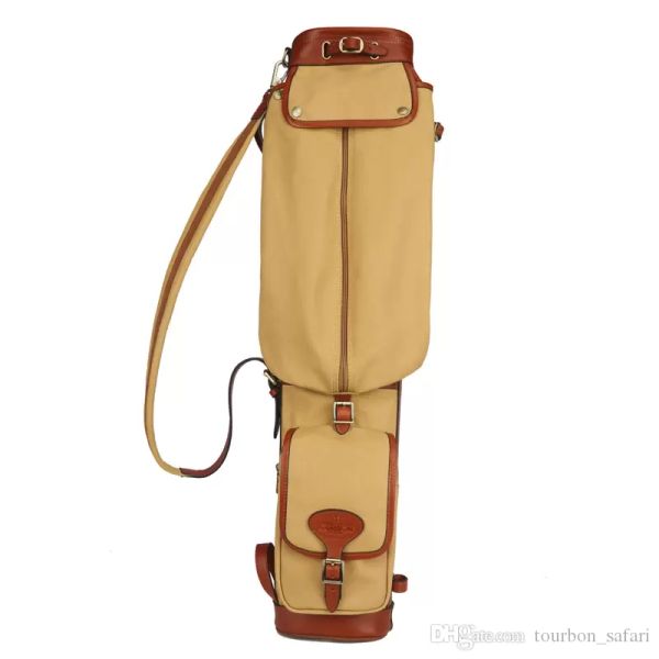 

& accessories>other bags tourbon vintage golf club carry bags travel case canvas and leather pencil style golf gun carrier clubs interlay, Black;red