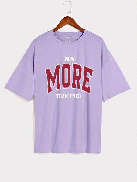 

letter graphic drop shoulder tee 185c#, White