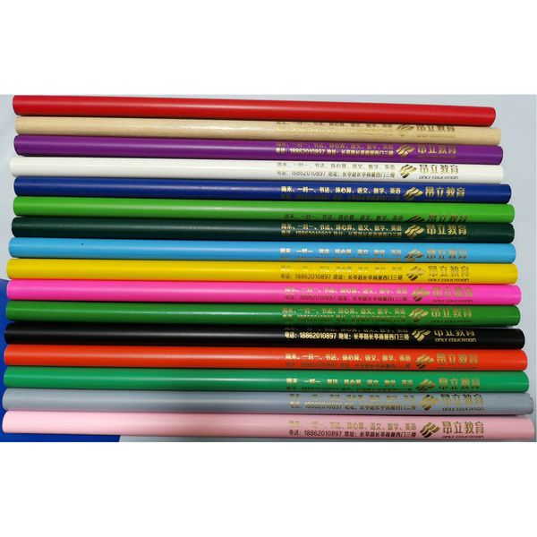 Стандартный 7-дюймовый индивидуальный свинец черный карандаш с пользовательским логотипом печать отеля персонализированные карандаши школьные офисные дети письма слова поощряют сообщение