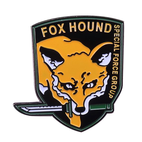 

foxhound metal gear solid cosplay enamel pin badge, Blue