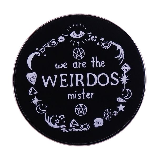 

we are the weirdos mister pin brooch button badge s004, Blue