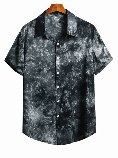 

men random tie dye shirt x1iv#, White;black
