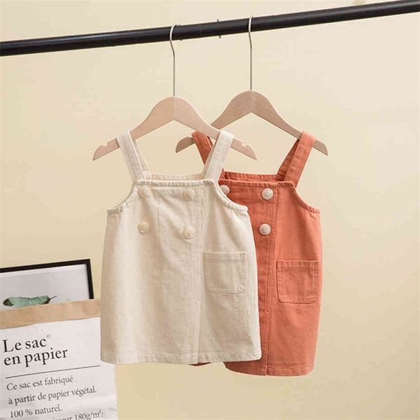 

toddler girl dress solid color girls dresses summer dress kids casual style girl costume 210412, Red;yellow