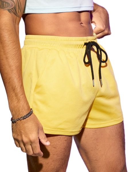 

men drawstring waist shorts w8ay#, White;black