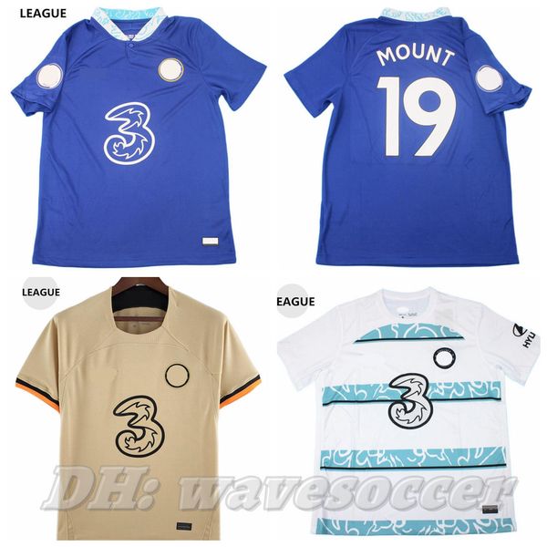 

22 23 soccer jerseys retro chelss maillot classic vintage camisetas seass football shirts uniforms men home away white mount havertz sterlin, Black;yellow