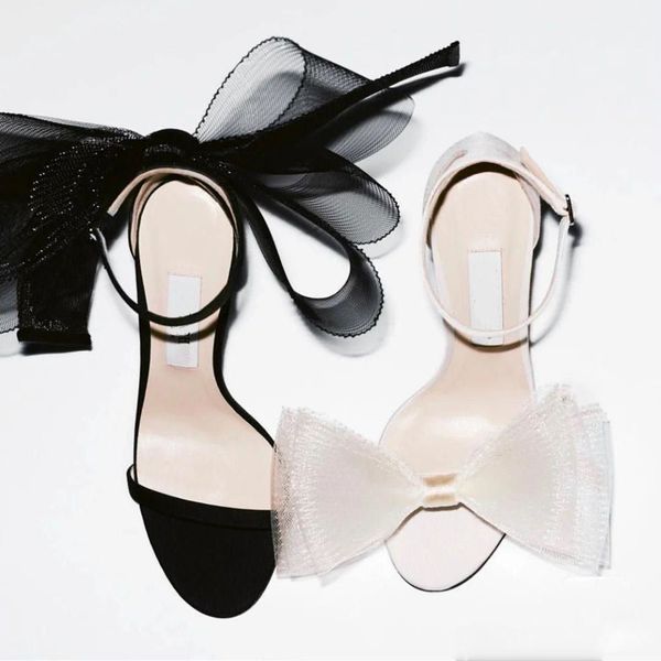 

romantic aveline lace up gladiator sandals shoes for bridal wedding dress bow women averly elegant pumps luxury brands lady high heels, Black