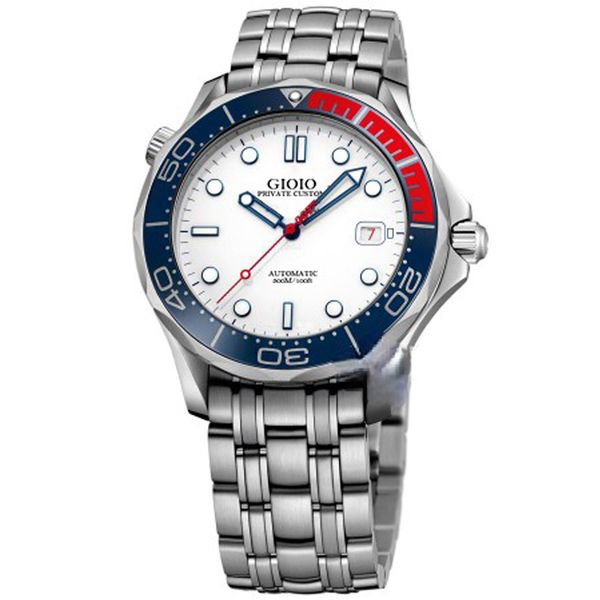 

men automatic mechanical watch ceramic canvas fabric, Slivery;brown