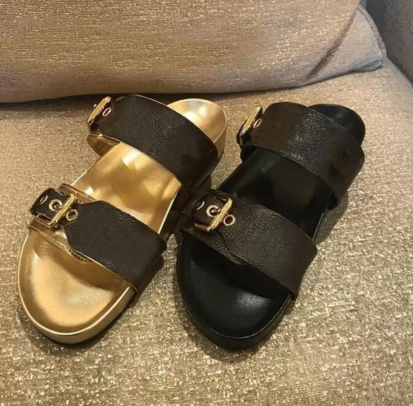 

2022 designer sandals for men and women slide beach casual sandals beach brown slippers, Black