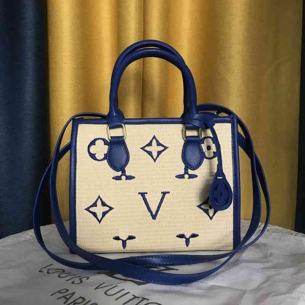 

female spring fashion hand popular straw single shoulder hands texture messenger