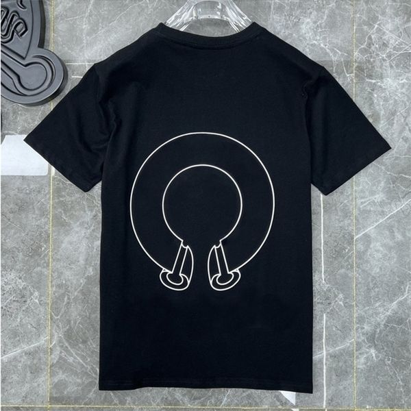 

ch classic t shirts short sleeves summer letter horseshoe sanskrit cross print sweatshirts t-shirts mens woman designer loose tees o3gn, White;black