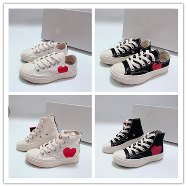 

2021 kids big eyes play chuck 70 canvas shoes multi heart 70s hi classic name skateboard trainers casual sport sneakers 23-35275c, Black