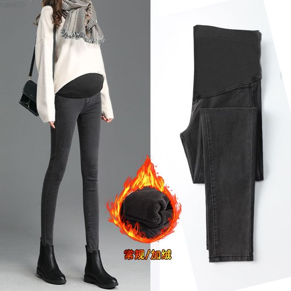 

sleep lounge & winterspring maternity jeans for pregnant j220823, White