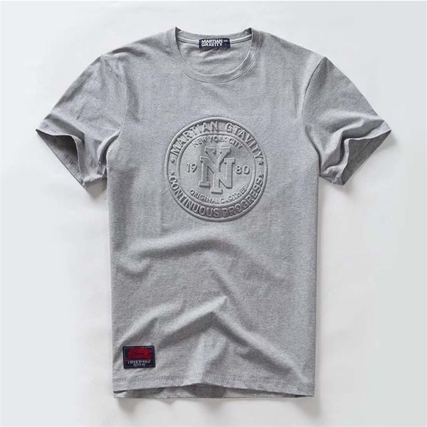 

vomint summer mens combed cotton crew neck tshirts short sleeve casual character coin printing tshirt 2908 220622, White;black