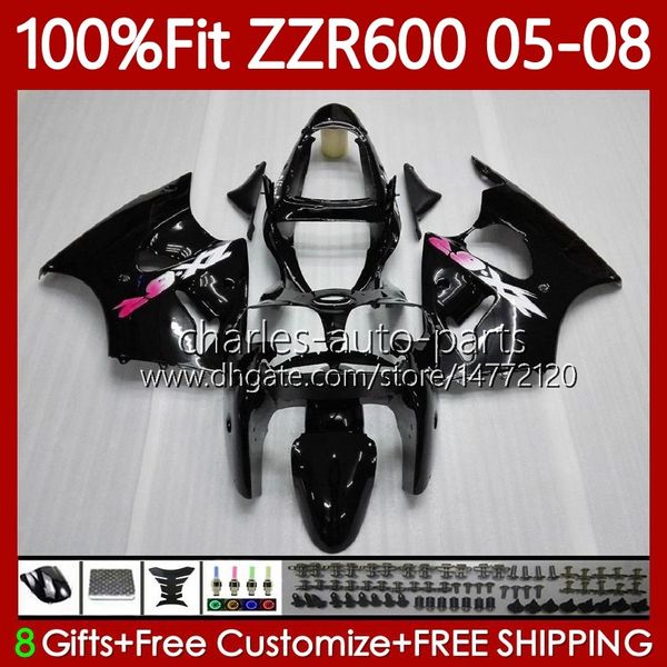 OEM Body Infection Flush для Kawasaki Ninja ZZR60000 05-08 ZX ZZR-600 600 CC 05 06 07 08 CoSling 38HC.36 ZZR 600 600CC 2005 2006 2007 2008 Green Black Stock 100% Cit